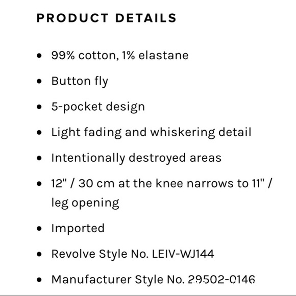 Levi’s “Premium” 501 Skinny- NEW with tags - Picture 3 of 11